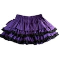 thumbnail image 1 of Puliio Women's Ruffle Tiered Skirt Elastic Waist Layered Mini Skirts Casual Daily Bottoms, 1 of 3