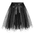 thumbnail image 1 of Puliio Women's Sparkle Tulle Mini Skirt Tie Waist Tutu Party Skirts, 1 of 3