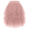 thumbnail image 1 of Puliio Women's Tiered Tulle Tutu Skirt Elastic Waist Night Club Party Skirts, 1 of 2