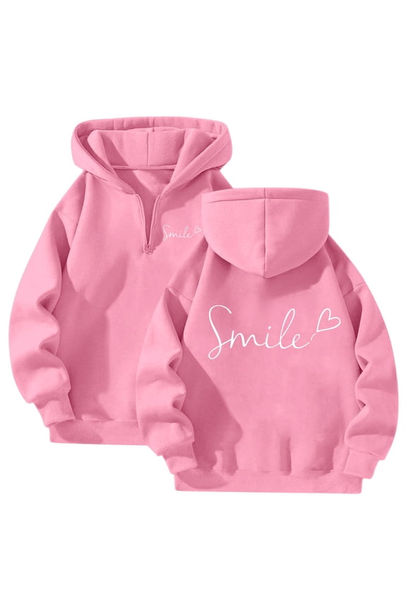 Women's Zip Up Hoodie Heart Print Long Sleeve Sweatshirt Spring Fall Winter Comfortable Fashionable And Versatile Pullover For Daily Wear
