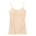 thumbnail image 1 of Puliio Womens Cotton Camisole Adjustable Camisole With Frame Bra Stretch Undershirt, 1 of 3