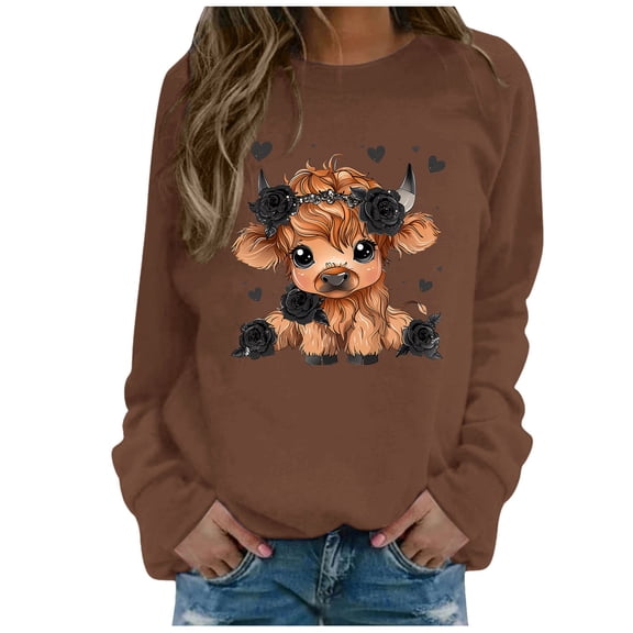 Puliio Womens Graphic Hoodies Fun Pattern Cute Casual Sweatshirt Oversize Sweatshirts Crewneck Long Sleeve Pullover Top Outdoor Hoody Hooded For Women