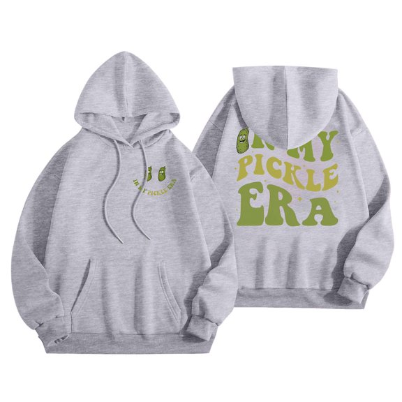 Puliio Womens Graphic Hoodies Letter Print Long Sleeve Loose Fit Sweatshirt Jacket Fall Winter Fashion Funny Drawstring Pocket Pullover Tops