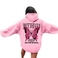 thumbnail image 1 of Puliio Womens Hoodies Butterfly Print Long Sleeve Pullover Tops Womens Soft Comfy Fasion Outdoor Play And Daily Wear Hoodies Sweatshirts, 1 of 4