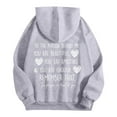 thumbnail image 1 of Puliio Womens Hoodies Letter Printed Fall Sleeve Zipper Hoddy Jacket With Pocket Soft Comfortable Outdoor Loose Pullover Hooded Tops For Womens, 1 of 5