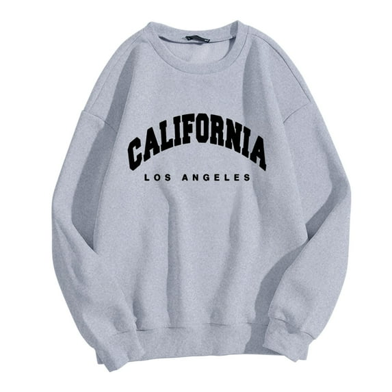 Puliio Womens Hoodless Sweartshirts Casual Long Sleeve Letter Graphic Tee Shirts Crew Neck Loose Trendy Every Wear Sweatshirts Pullover Tops For Women
