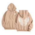 thumbnail image 1 of Puliio Womens Oversized Hoodie Soft Vintage Graphic Print Casual Fall Pullover With Front Pockets, 1 of 8