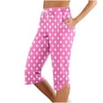 thumbnail image 1 of Puliio Womens Pants Polka Dot Drawstring Trouser Fashion Comfortable Casual Mid Waist Sport Pants, 1 of 4
