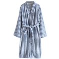 thumbnail image 1 of Puliio Womens Robes Fall Winter Warm Fluffy Striped Long Bathrobe Soft Comfy Warm Sleepwear,Size M, 1 of 8