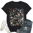thumbnail image 1 of Puliio Womens Summer Casual Printed Short Sleeved Crew Neck T Shirt, 1 of 3