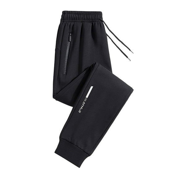 Puliio Womens Sweatpants Elastic Waist Zipper Pocket Drawstring Legging Plus Size Daily Casual Sweat Jogger Pants