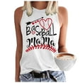 thumbnail image 1 of Puliio Womens Tank Tops Baseball O Neck Tank Women Print Baseball Tanks Cute Workout Graphic Casual Summer Sleeveless Vest Top, 1 of 4
