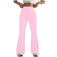 thumbnail image 1 of Puliio Womens Yoga Pants Solid Color High Waist Flared Pant Soft Comfortable Slim Fit Lifting Yoga Fitness Pants Sweatpants, 1 of 5