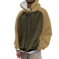 thumbnail image 1 of Puliio Zip Up Jackets for Men Two Tone Raglan Sleeve Full Zip Drawstring Long Sleeve Pullover American Casual Sweatshirts With Pocket, 1 of 6