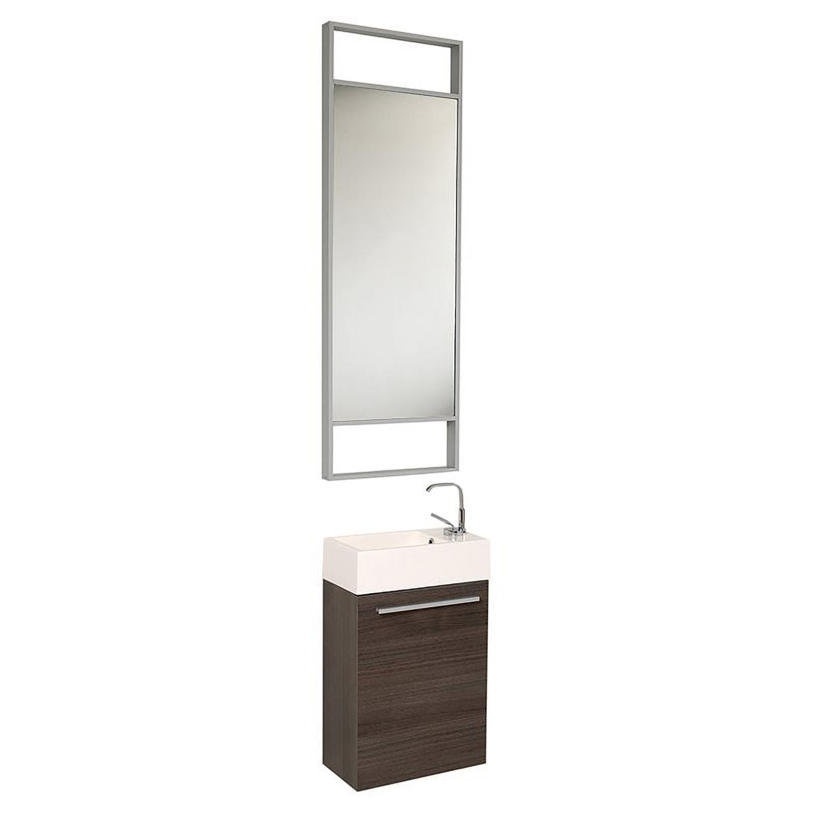 Pulito Small Modern Bathroom Vanity with Tall Mirror - image 1 of 7