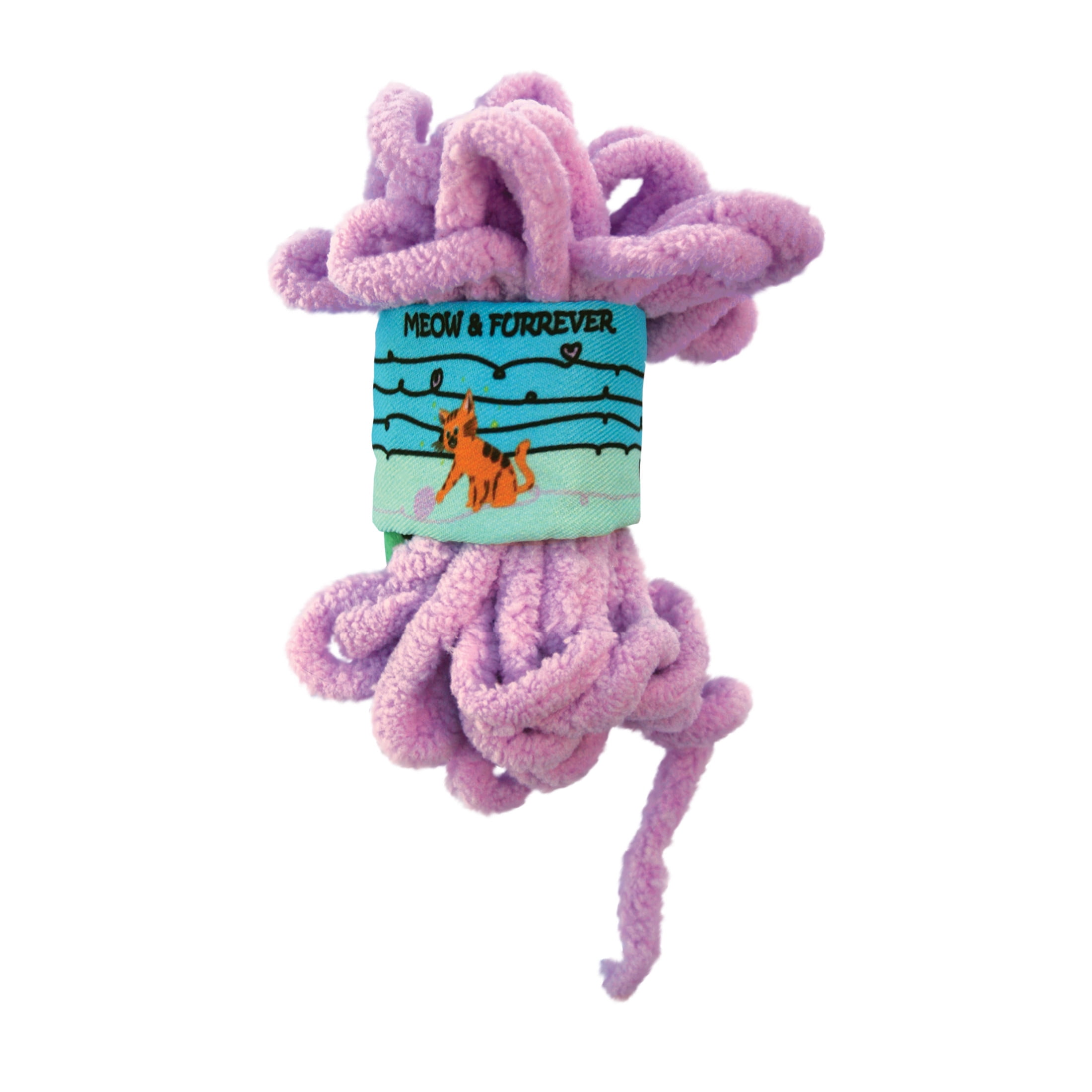 KONG&reg; Pull-a-Partz&trade; 3-in-1 Crinkling Cat Toy, Purple Yarnz, with Premium North American Catnip