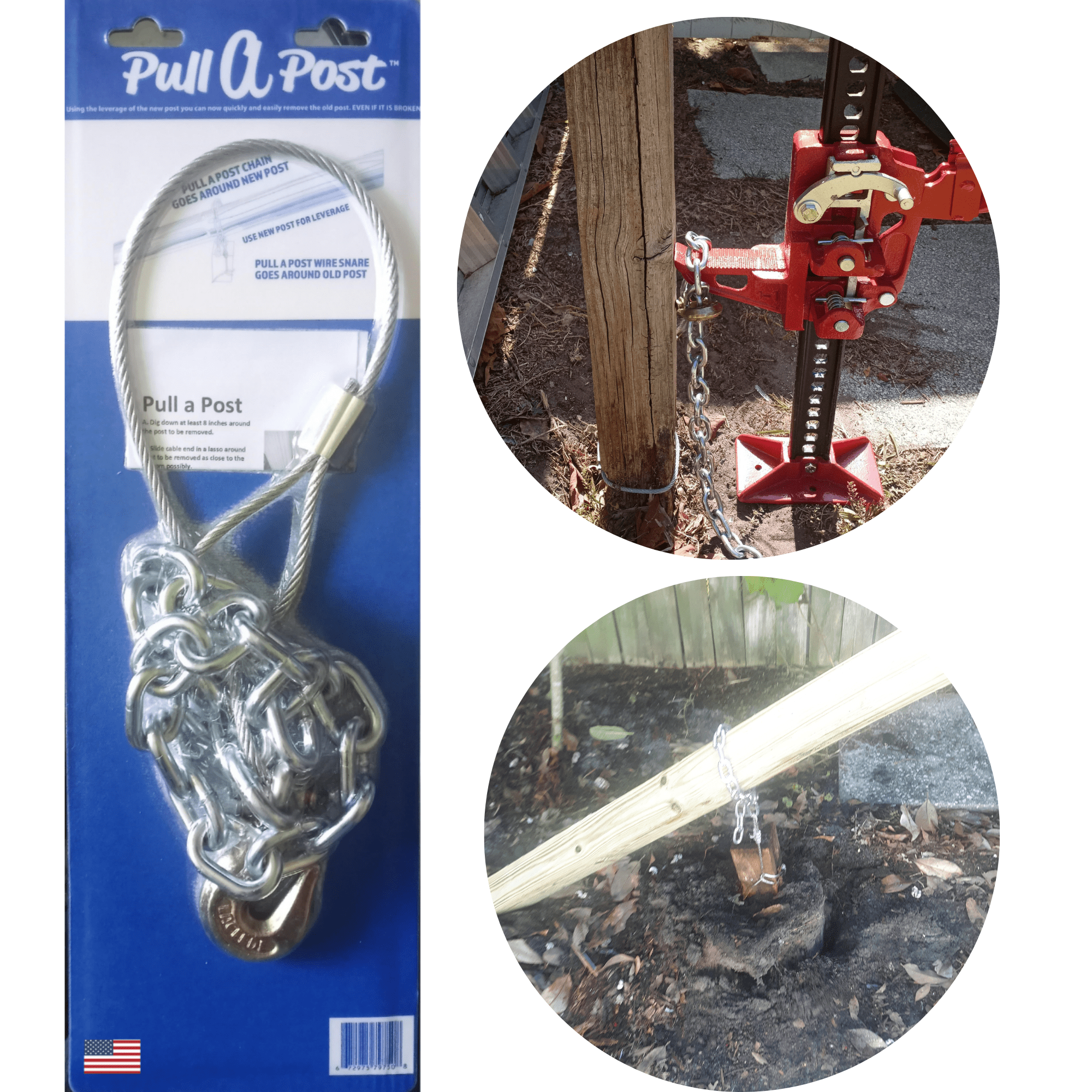 Pull A Post Tool for removal of fence posts broken or intact Use Your