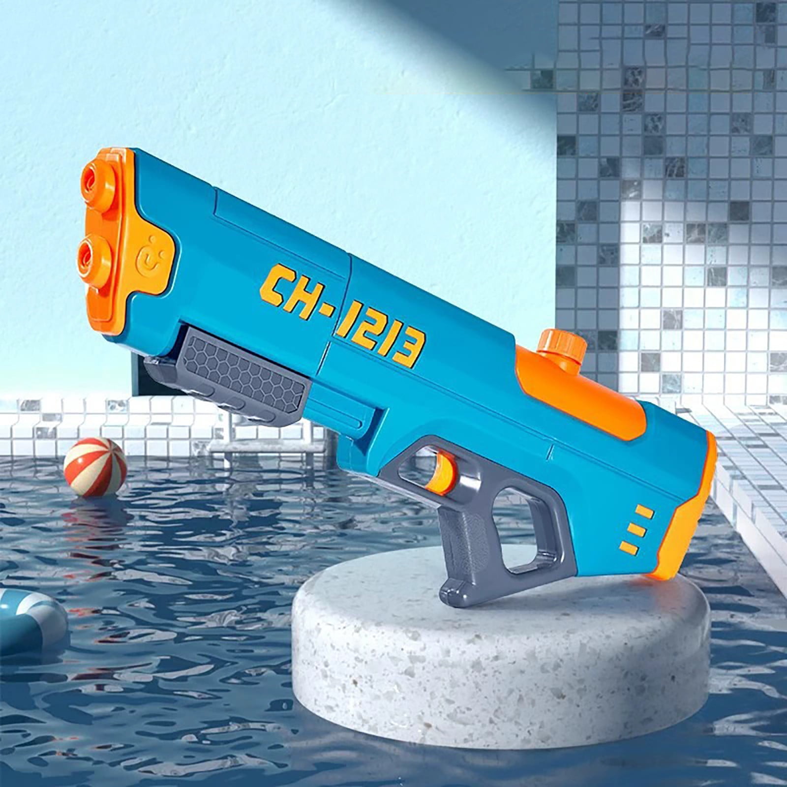 Pull Action Blue Water Blaster, High Capacity Manual Water Soaker Toy for Teens, Summer Outdoor Water Activities for Beach Backyard Pool