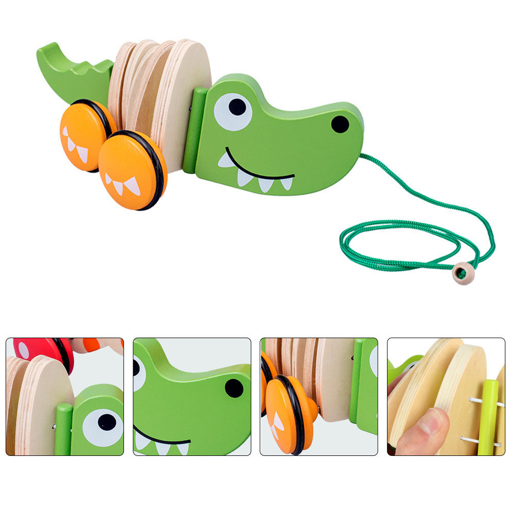 Pull Along Crocodile Toy, Pull Along Crocodile Toy Crocodile Shape