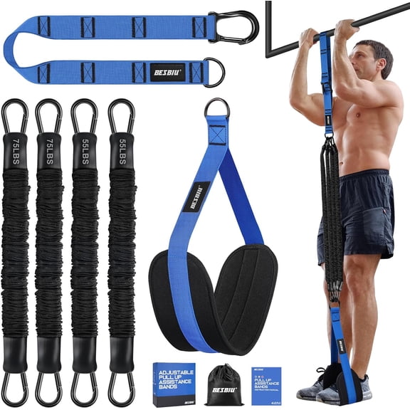 Pull Up Assistance Bands 260lbs, Heavy Pull Up Bands Resistance Bands for Pull Ups Working Out with Rest, Pull Up Bar Bands Assistance Bands Strength Workout Equipment, Height Adjustable