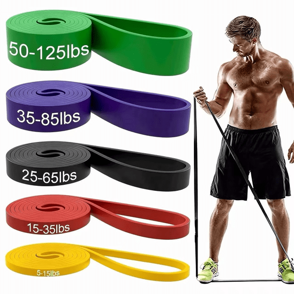 Pull Up Assistance Bands, 5-Level Resistance Bands for Working Out, Pull Up Bands for Men & Women, Exercise Bands for Full-Body Training, Fitness, Physical Therapy, Stretch Workout Bands at Home, Gym