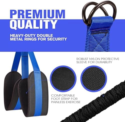 Pull Up Assistance Bands, Resistance Bands for Pull Up Bar Workout, Adjustable Heavy Duty Pull Up Assist Equipment with 4 Assistance Bands, Home Gym Fitness Exercise Strength Training Blue