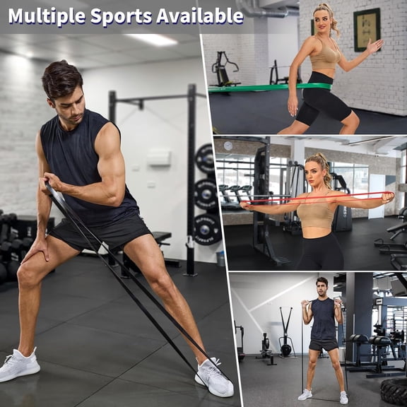 Pull Up Assistance Bands Set 5 LBS - 230 LBS, Long Resistance Bands for Pull Ups Working Out, Gym Workout Bands for Men Exercise Muscle Training and Shape Body - Carry Bag Included