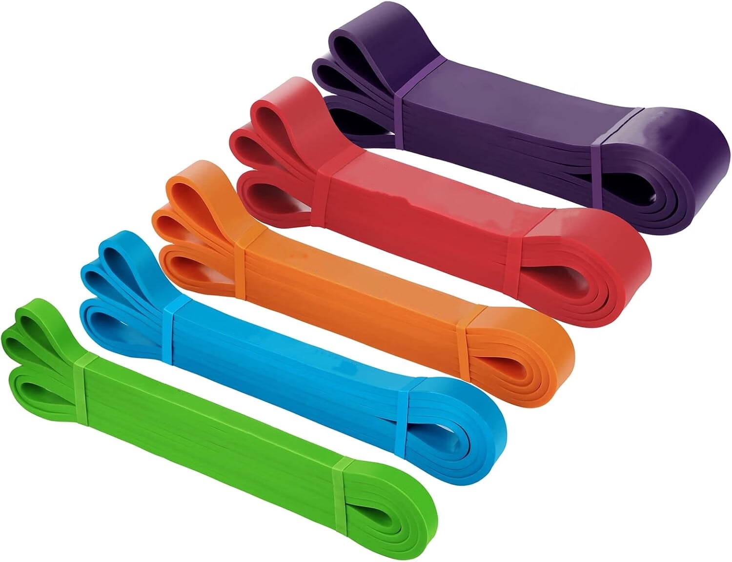 Pull Up Assistance Bands - Set of 5 Resistance Heavy Duty Workout Exercise Stretch Fitness Bands Assist Set for Body,Instruction Guide and Carry Bag Included