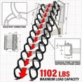 thumbnail image 1 of Pull Down Attic Stairs Foldable Loft Stairs Attic Ladder Ti-Mg Alloy Loft Wall Mounted Stairs Telescopic Fold Ladder, 12FT 12 Step with Armrests for Attic, Basement, Roof Access, 1 of 27
