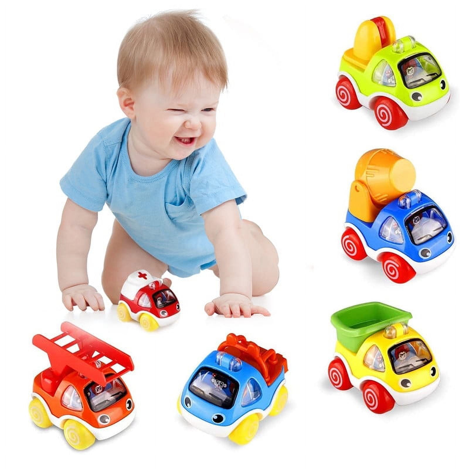 Pull Back Cars for Toddlers 1-3, 6 Pieces Push and Go Mini Car Set ...