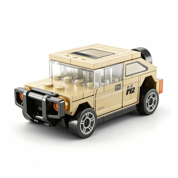 Pull Back Heavy Duty Off Road Truck Construction Block Kit 55 Pcs Offroader Collectible Model Building Bricks Set