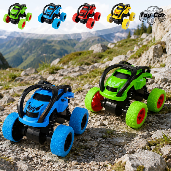 Pull Back Inertia Off-Road Toy Car, Kids Friction Powered Simulation Vehicle Model, Push & Go Automobile Toy, Indoor Outdoor Play Toy, Birthday Holiday Gift for Boys Girls Ages 3+
