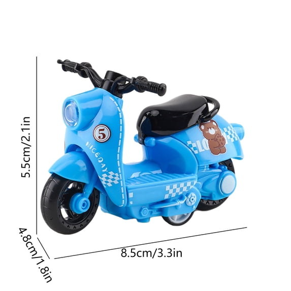 Pull Back Motorcycle Toy, Inertia Powered Racing Bike Model, Non Slip Wide Wheels Shock Absorption Vehicle, Movable Parts Simulation Motorbike Toy For Indoor Outdoor Play