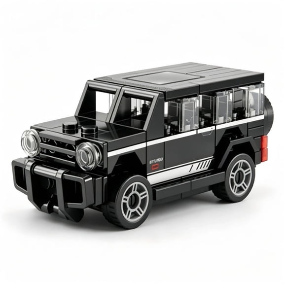 Pull Back Off Road SUV Building Block Set 63 Pieces Offroad Vehicle Model Interlocking Construction Bricks Kit