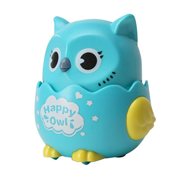 Pull Back Owl Toy, Press & Go Cute Owl Car, 360° Rotating Wheels, Drip-Tickling Sound, Portable Toddler Gift, Hand-Eye Coordination Training, No Battery Needed