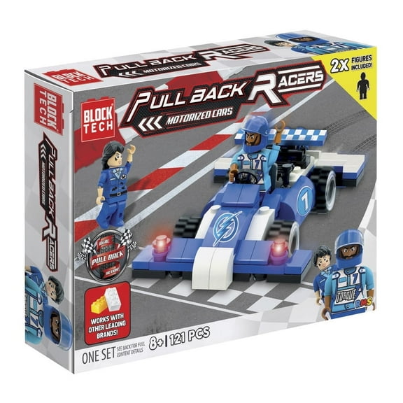 Pull Back Racers Blue 121 pieces