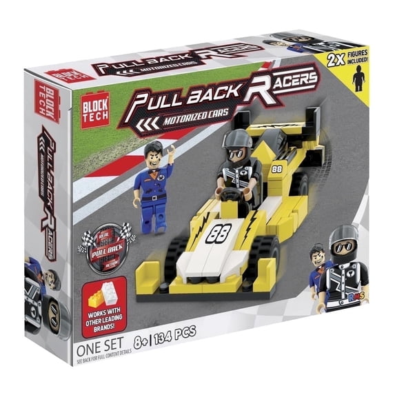 Pull Back Racers Yellow 134 Pieces