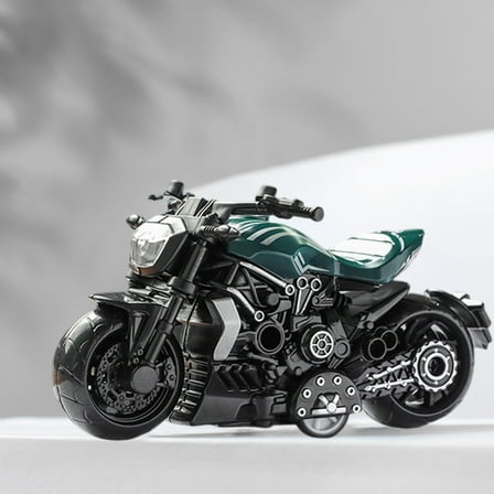 Pull Back Toy Motorcycle, Alloy Die-Cast Mini Motorcycle Car, 1:32 Scale Model Toy Vehicles for Boys Kids, Friction Powered Desk Racing Car Toy for Kids Ages 3-5 4-6 6-8, Party Favor