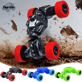 Pull Back Transform Stunt Toy Car, Press Rebound Climbing Off-Road Vehicle, Friction Powered Tumbling Mini Automobile, Push & Go Kids Play Toy, Birthday Holiday Gift for Boys Ages 3+