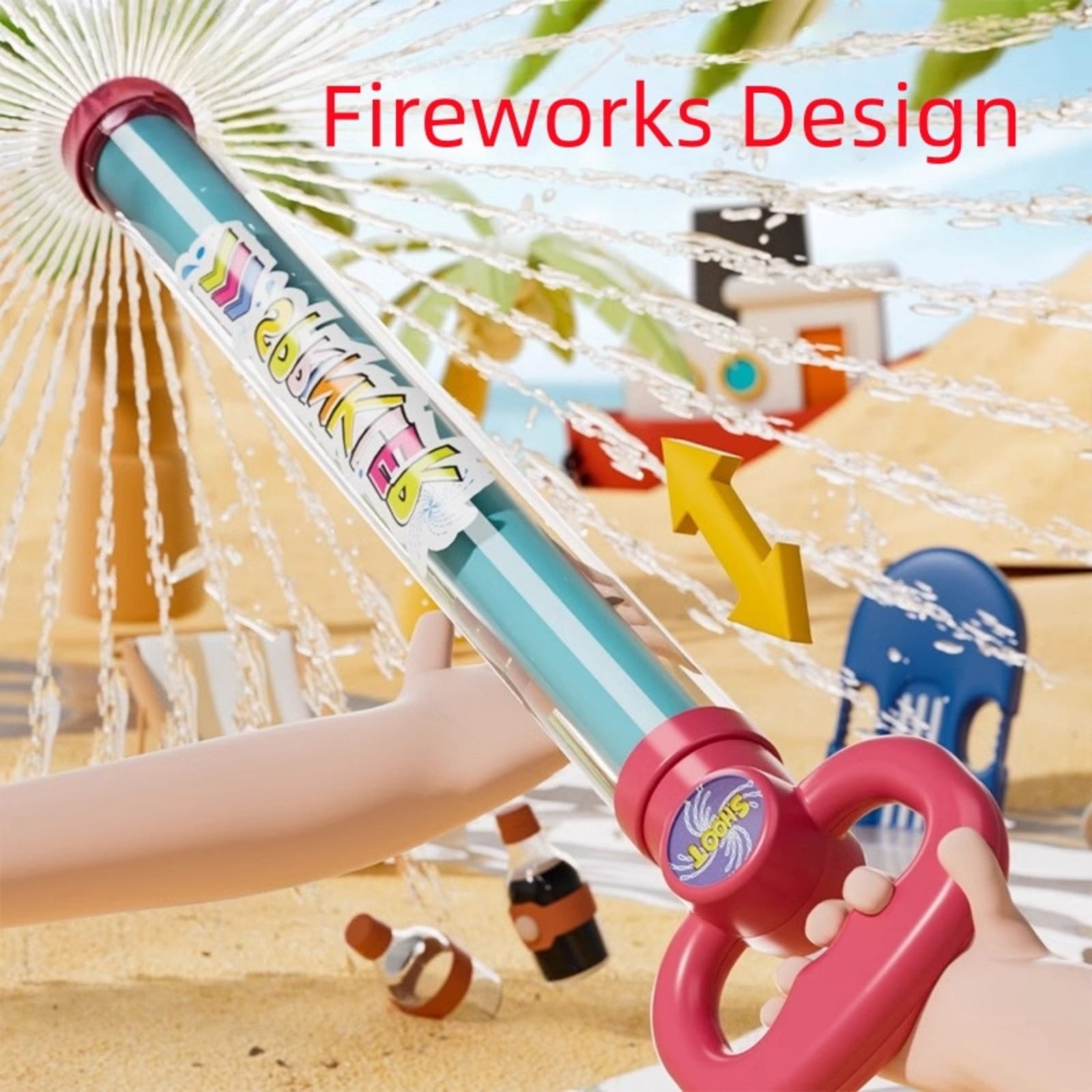 Pull Back Water Toy - Large Capacity High Pressure Spray Water Gun for Backyard Summer Fun, Pool Party, Outdoor Water Battle Activities