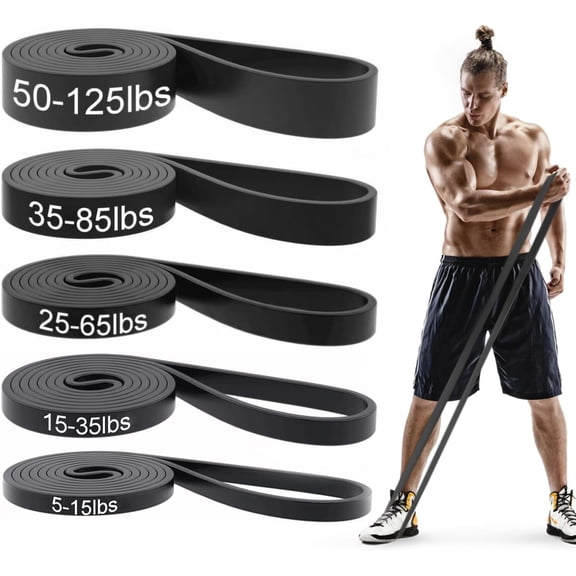 Pull Up Bands, Resistance Bands, Pull Up Assistance Bands Set for Men & Women, Exercise Workout Bands for Working Out, Body Stretching, Physical Therapy, Muscle Training