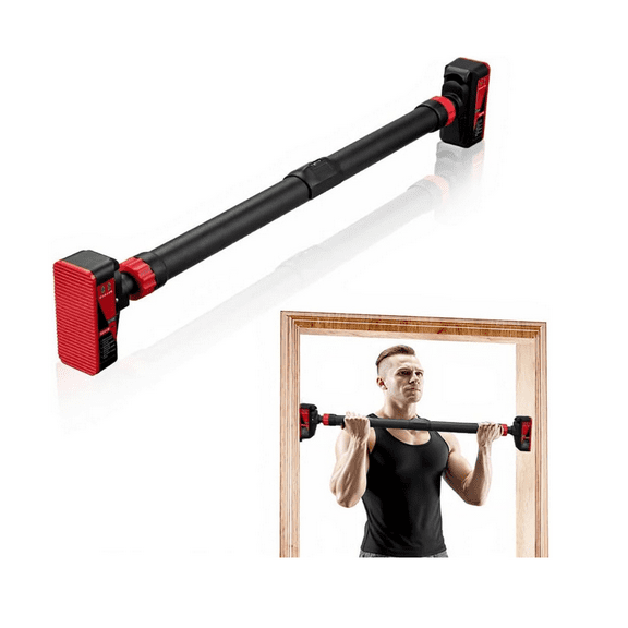 Pull Up Bar For Doorway,Strength Training Pull-Up Bars with Level Meter & Anti-Slip Design for Home Gym Upper Body Workout,Adjustable No Screws Chin Up Bar