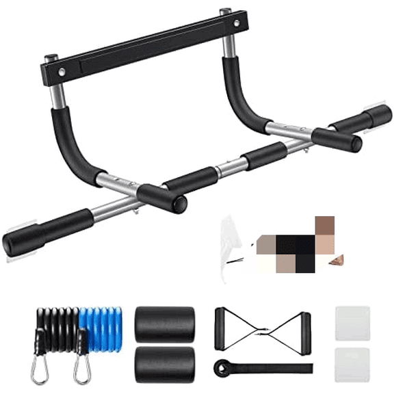 Pull Up Bar for Doorway | Thickened Steel Max Limit 440 lbs Upper Body Fitness Workout Bar| Multi-Grip Strength for Doorway | Indoor Chin-Up Bar Fitness Trainer for Home Gym Portable |180