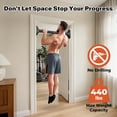 thumbnail image 1 of Pull Up Bar: Strength Training Chin up Bar No Screws - Adjustable 29.5''-37''(75-94cm) Width Locking Mechanism Pull up Bar for Doorway - Max Load 440lbs for Home Gym Upper Body Workout, Non-slip, 1 of 9