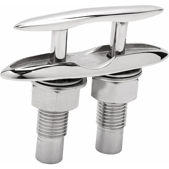 Pull Up Boat Cleats 316 Stainless Steel Hidden Flush Mount 6 Inch Retractable Boat Claet, Marine Cleat Pop Up Boat Cleats,Popup Cleat Yacht Marine Boat Dock Cleats Dock Boat Deck Cleat