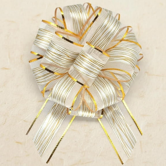 Pull Bow Gift Wrapping Ribbon for Christmas Wedding Baskets Valentine's Day Birthday Gift Decorations (White)