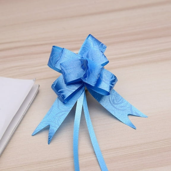 Pull Bow Ribbons Flower For Wedding Events Birthday Decor Gift Wrapping Accessories Christmas Christmas Bow/ Rose garland 100pcs blue rose