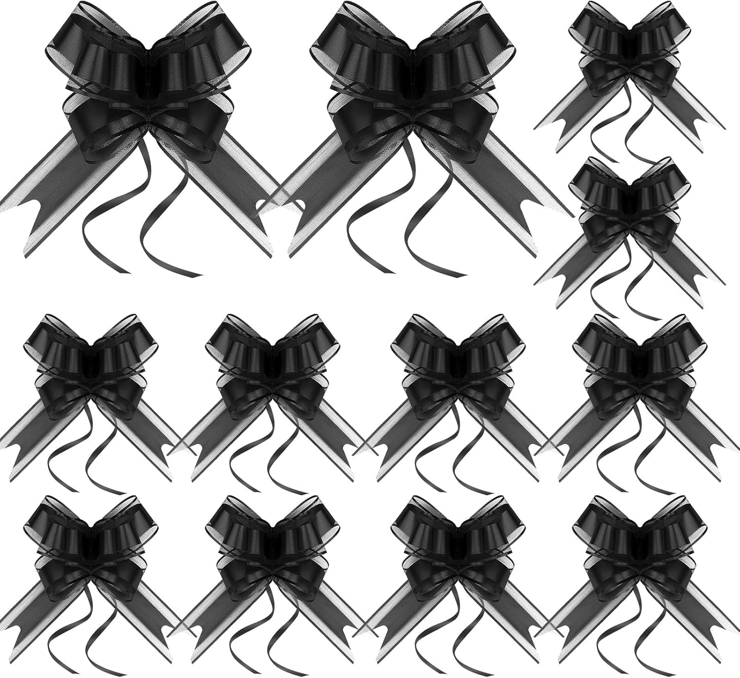 Pull Bows for Gift Wrapping, 10Pcs Bow Ribbon Wrapping 6 Inches Large Christmas Presents Package, Baskets, Wedding Box and Party Birthdays Holidays Decoration