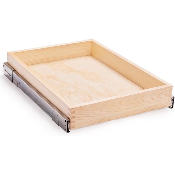 Pull Out Cabinet Drawer, 23”W x 21”D Soft Close Slide Out Wood Drawer Organizer for Kitchen, Finished, Bottom and Side Assembly (Wood Drawer Part is Width 22'')