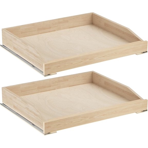 Pull Out Cabinet Drawer for Kitchen Cabinets 25.5" W x 21" D, Pull Out Cabinet Organizer, Bottom Assembly, Requires At Least 26.5 Cabinet Opening, 2PCS